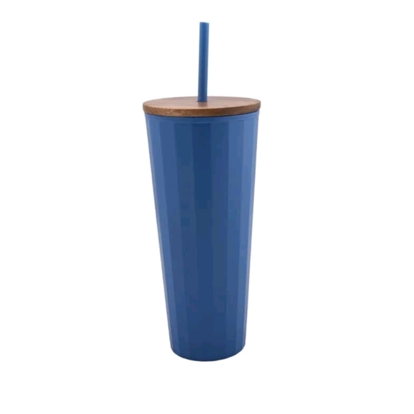 Mainstays 30-Ounce Eco-Friendly Plastic Textured Tumbler with Wood Lid B… - Picture 4 of 4